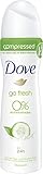Dove Go Fresh Cucumber and Green Tea Fragrance, 0% Aluminium Salts Compressed, Deodorant Spray, Pack of 6 (6 x 75 ml).