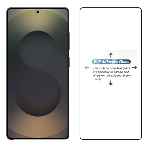 Image of POPIO Military-Grade Gorilla Tempered Glass For Samsung Galaxy S25 Ultra (Black) 9H Hardness, Edge-to-Edge Full Coverage, Anti-Scratch, Bubble-Free, Ultra Clear HD Glass, Oleophobic Coating, Face ID Compatible