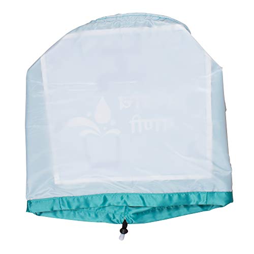 Image of Swayam 20 Litre Bottle Cover for Home & Office | Bottle Protector | Lace Closure at Bottom | Machine Washable | Environment Friendly | Digitally Printed | 44cm x 42cm x 32cm - Sky Blue