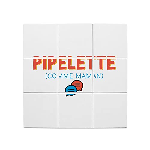 Carreaux céramique décoratifs humour maman pour masquer les imperfections murales de cuisine