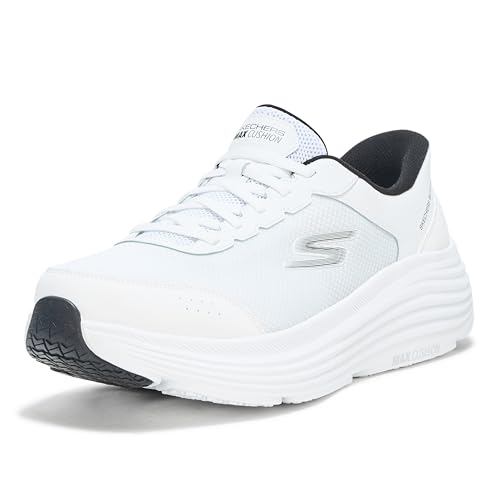 Skechers Men's Hands Free Slip-ins Max Cushioning Endeavour - Cardova Sneaker, White/Black, 11.5