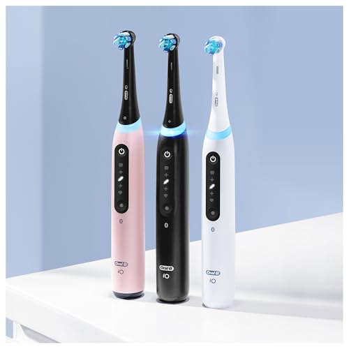 Oral-B iO Series 5 Elektrische Zahnbürste/Electric Toothbrush, Magnet-Technologie, 5 Putzmodi für Zahnpflege, LED-Anzeige & Reiseetui, Designed by Braun, quite white – Bild 7