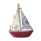 【Dimensioni compatte】: con dimensioni di 10,5x3x14 cm (circa 4,1x1,2x5,5 pollici), questo modello decorativo di mini barca a vela è adatto a piccoli spazi