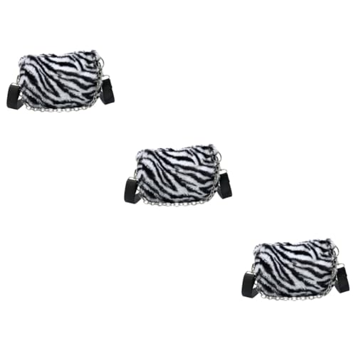Sac à bandoulière femme motif zèbre pratique et élégant 3 pièces