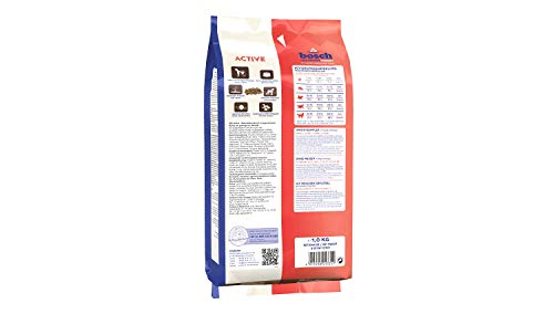 bosch HPC Active | Hundetrockenfutter für ausgewachsene Hunde aller Rassen mit gesteigerter Aktivität | 1 x 1 kg