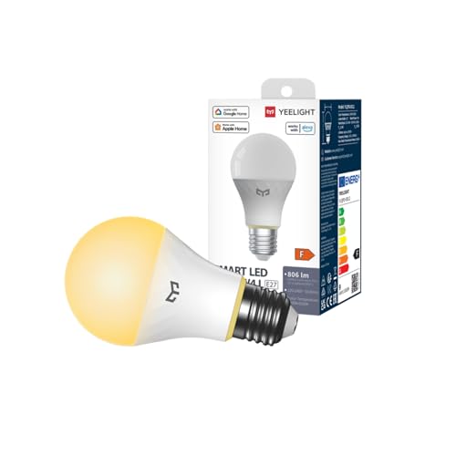Yeelight Ampoule LED intelligente W4 Lite lumière blanche E27 BLE WIFI 806lm 8W 2700-6500K télécommande Maison intelligente Compatible avec Homekit, Google, Alexa