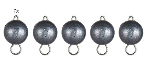 FISHIN ADDICT Cheburashka Ball sinkers Weights Jig Head 5g / 3g / 7g Soft Lures Pack of 5 (7.0)
