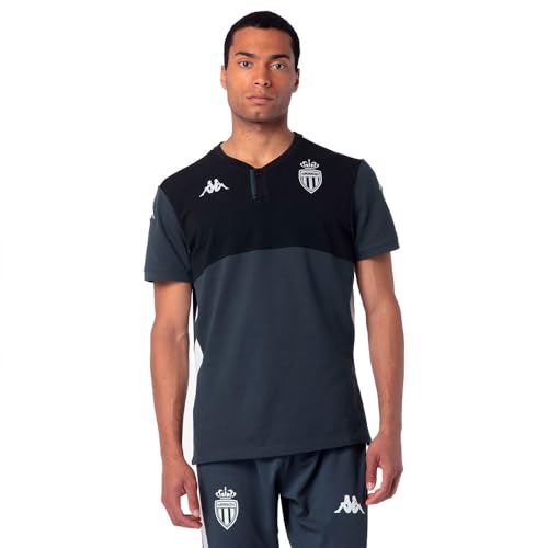 Kappa - Polo Angat 8 AS Monaco 24/25 pour Homme - Gris - Taille S