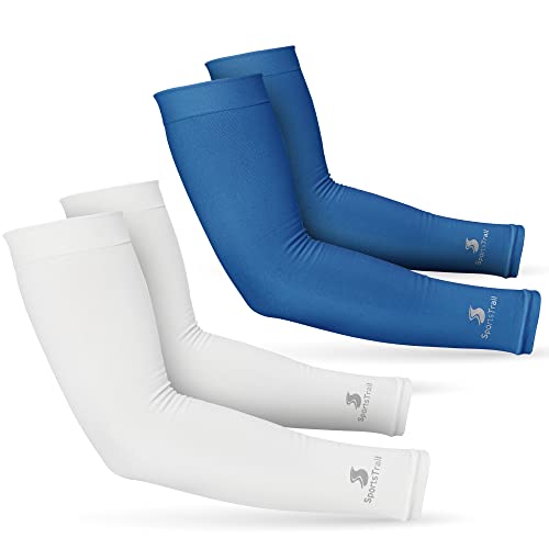Image of SportsTrail Cooling Arm Sleeves for Men & Women - Breathable, UV Sun Protection, Sports Arm Sleeves for Women, Men & Youth