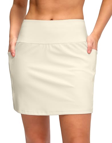 Women's Golf Skirts Skort 4 Side Pockets High Waisted Stretchy Tennis Skirt - image 1