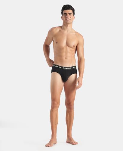 Image of Jockey NY15 Men Super Combed Cotton Elastane Stretch Solid Brief with Ultrasoft Waistband (Pack of 2)
