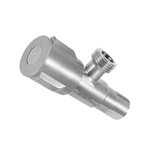 LIFKOME Válvula de Ángulo Acero Inoxidable Cierre de Agua con Antideslizante Control Flujo para Ducha y Jardinería Fácil Instalación Resistente la Corrosión