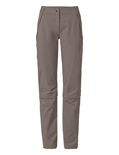 VAUDE Wanderhose Damen Farley Stretch Capri T-Zip III – Braun, 34 – Ansicht 8