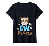 Photo Gallery donna ew persone gatto maglietta con collo a v Photo Gallery donna ew persone gatto maglietta con collo a v
