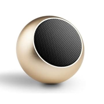 Mini Caixa de Som Bluetooth Metal Amplificada Mini Speaker 3w (Dourada)
