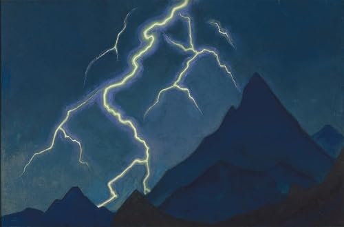 Cuadro Il richiamo del fulmine celeste cartel lienzo abstracto decoración paredes