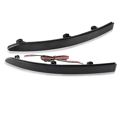 Luz trasera de coche for VW for Tiguan 2009 2010 2011 2012 2013 2014 2015 2016 2 piezas luz reflectora de parachoques trasero parada trasera de coche lámpara antiniebla luces LED de remolque(Black)