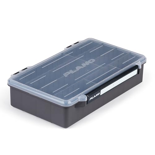 Image of Plano StowAway 3700 Deep Stow Tackle Box, with Corrosion-Preventive Rustricor, Single Latch Design, Transparent DuraView Lid, Stackable Storage for Fishing Bait, Lures and Gear
