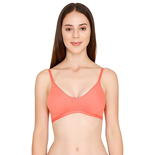 Image of Zivame Everyday Double Layered Non Wired 3 /4th Coverage T-Shirt Bra - Georgia Peach