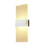 Lysed LED Modern Wall Sconce Lamps 6W Warm White 3000K Wall Light Indoor Acrylic Lighting Fixture for Living Room Bedroom Hallway Conservatory Home Room Decor