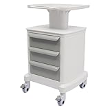 Carro móvil de 3 Niveles para Uso Dental con 3 cajones y 1 Bandeja Superior, ABS con 4 Ruedas silenciosas para clínica, Hospital y salón.