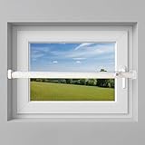 Fenstersicherung 1-fach – Einbruchschutz Teleskopstange mit Druckschloss | Edelstahl oder Weiß | Länge 600–3200 mm | Sicherungsstange für Fenster & Türen (Weiß, 1000-1800mm)