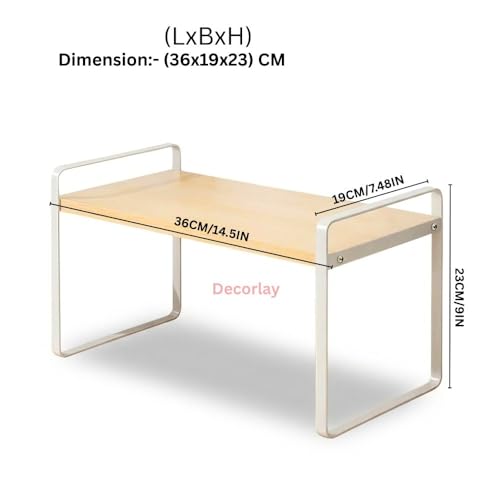 Image of Decorlay Metal & Laminate Board Storage Organizer (Oak Frame White)