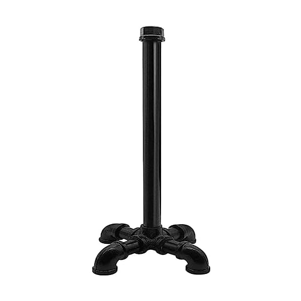 TLBTEK Rustic Industrial Pipe Toilet Paper Holder,Black Iron Farmhouse Paper Towel Holder,Vintage DIY Style Pipe Roll Tissue Holder Heavy Duty with Hardware for Bathroom, Bedroom, Kitchen