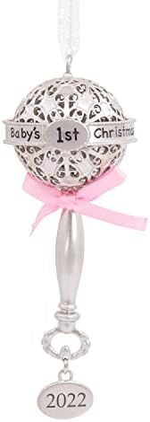 Amazon.com: Hallmark Keepsake Ornament Baby Girl's First Christmas 2014 ...