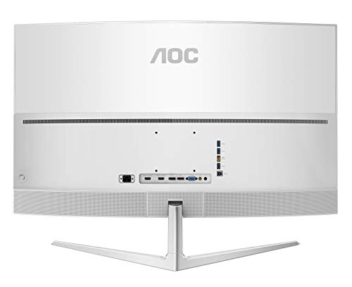 Image of AOC C4008VU8 40 inch /101.6 cms 3840x2160 Pixels Curved LED Monitor 4K (White)