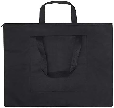 A2 Waterproof Canvas Artist Portfolio Case Drawing Painting Board Bag Drawing Sketching Painting Art Carry Case Sketchpad Portfolio Tote Handbag Art Supplies Storage File Zipper Bag,26.8" x 20.9"