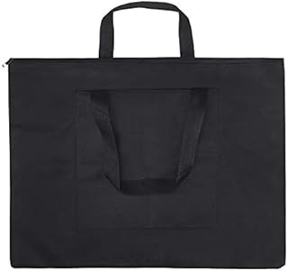 A2 Waterproof Canvas Artist Portfolio Case Drawing Painting Board Bag Drawing Sketching Painting Art Carry Case Sketchpad Portfolio Tote Handbag Art Supplies Storage File Zipper Bag,26.8" x 20.9"