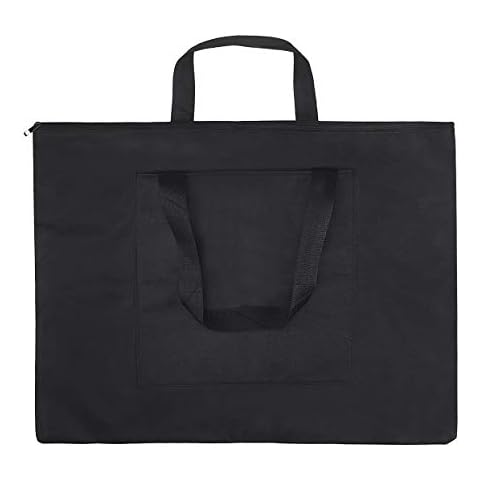 A2 Waterproof Artist Portfolio Case Drawing Sketching Board Tote Bag Multipurpose Art Supplies Carry Bag Drawing Painting Board Storage Shoulder Bag Thick Canvas Tote Art Case Zipper Bag,26.8" x 20.9" Cover