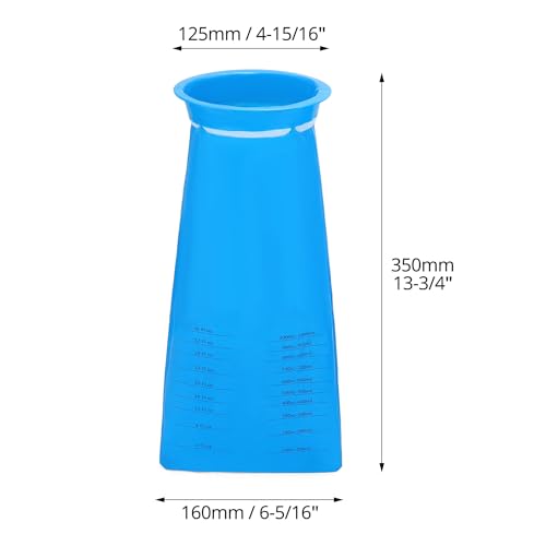 QWORK Sacos azuis para vômito, eliminação de odores, capacidade de 1000 ml, fecho de torção e segura