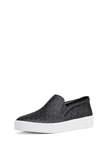Michael Kors Women's Keaton Slip On Sneaker, MK Signature/Black, 5
