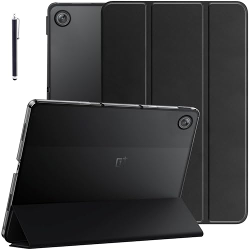 Image of Robustrion Cover for OnePlus Pad Go 2 12.1 inch Cover Case, Trifold Cover Case for OnePlus Go 2 Tablet Cover with Transparent Back [Auto Sleep Wake Support] - Black