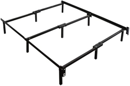 ZINUS Compack Metal 7 Inch Support Bed Frame for Box Spring and Mattress Set, Black, King