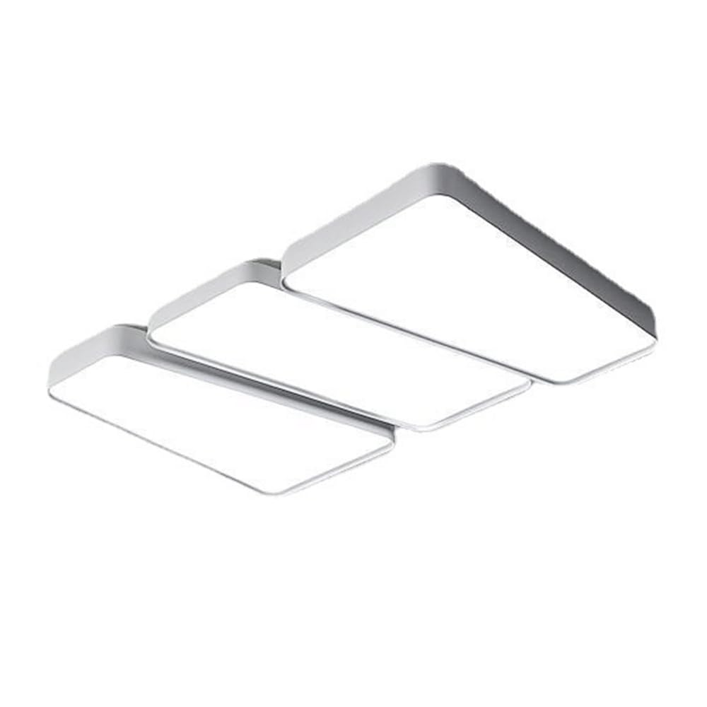 LYMSXAZOU Master Bedroom Close to Ceiling Light Modern LED Lighting Fixture, Flush Mount - Matte White, Minimalist Kitchen Fixtures for Bedroom, Entryway, Laundry Room, 19.7in