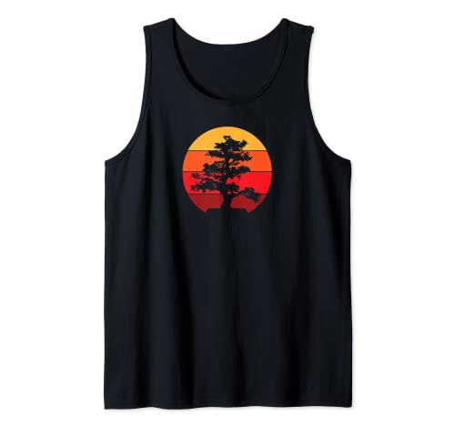 Pacific Ocean Beach Bonsai Tree Sun - Camiseta retro vintage Camiseta sin Mangas
