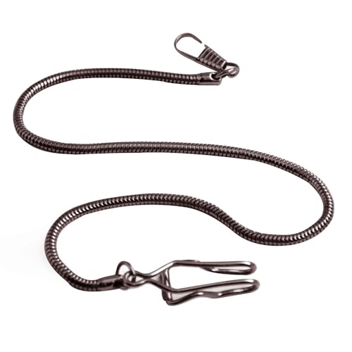 BOSHIYA Chaînes de montre de poche pour homme vintage en métal Albert gilet, accessoires / Couleur : or/argent/noir/bronze, Bronze-02 Rouge, 36cm/14.17'' – vue 2