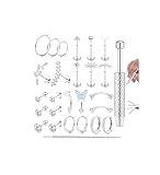 Adramata 27Pcs Tragus Helix Piercings Chirurgenstahl Nasenpiercing Labret 16G Lippenpiercing Hypoallergen Knorpel Conch Ohrringe Piercing Ohr Silber/Gold/Rosegold