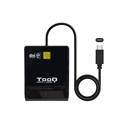 Tooq TQR-211B - External Electronic Id Reader And Smart Cards (Dnie), Usb 2.0 With USB-C Connector, Compatible With Mac And Windows, Black - 3