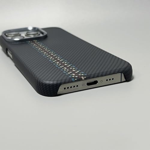 Coque iPhone 16 Pro Max antichoc en carbone rigide avec protection objectif - 6