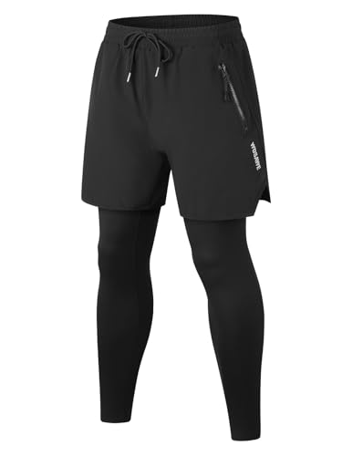 Pantalones 2 en 1 para ciclismo MTB unisex miniatura 1
