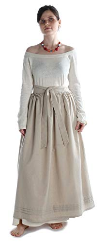 HEMAD Mittelalter Schürze Widga aus Baumwolle Hanffarben XXL/XXXL Gewandung LARP