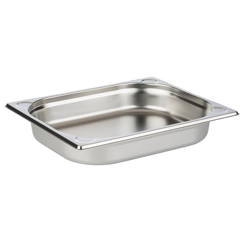 APS 81209 GN-Behälter 1/2, Gastronormbehälter Edelstahl/Abmessungen 265 x 325 mm/Höhe 55 mm/Volumen 2,8 Liter