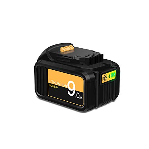 9.0Ah DCB206 DCB205 Replacement Battery Compatible with 20V DCB205 DCB204 DCB206 DCB205-2 DCB200-2 DCB180 DCD985B DCB200 DCD/DCF/DCG Series, Compatible with DEWALT 20V Cordless Power Tools