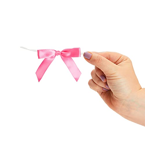 image for Juvale 100-Pack Twist Tie Bows - Pink 3