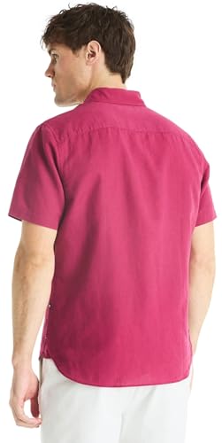 Nautica Men's Sustainably Crafted Linen Short-Sleeve Shirt4