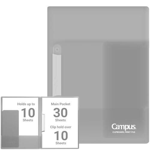 Image of Kokuyo Portfolio Folder with Pockets Folder for Paper Organization, Heavy Duty Pocket Fits US Letter & A4,Dual-Purpose Clip & Pocket Design (FU-CE755M)